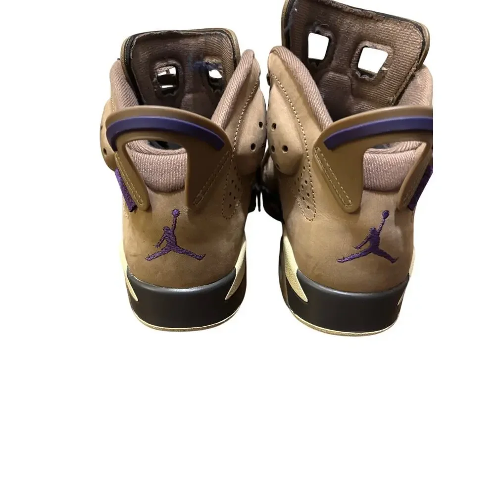 Air Jordan 6 Retro GORE-TEX Brown Kelp Court Purple Sneakers SZ 6.5Y